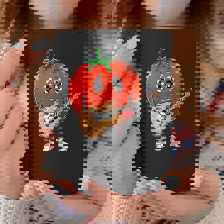 おもしろギタリスト トマト 演奏 ギター ミュージシャン トマト ギター コーヒーマグ 面白い贈り物