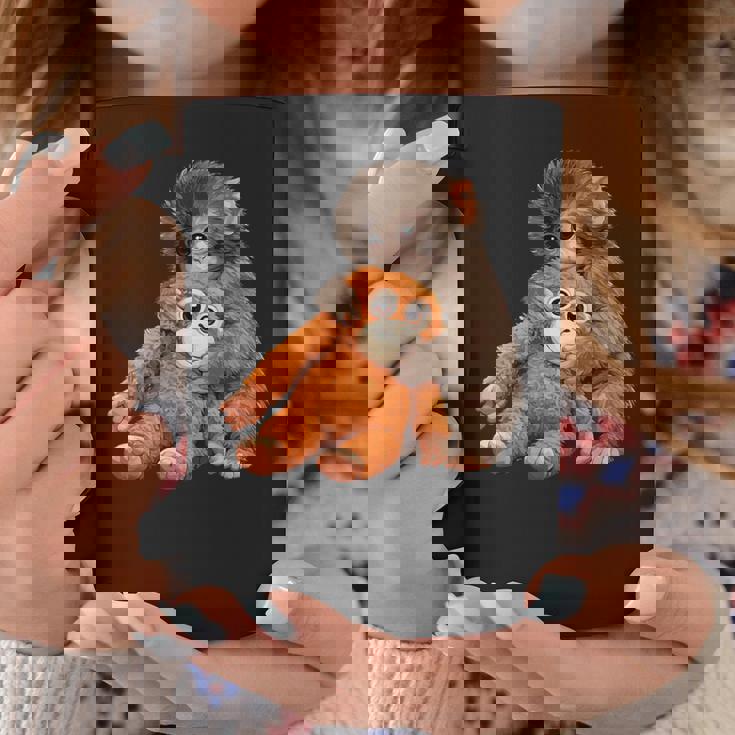 かわいいモンキーパンチ 日本の赤ちゃん猿 コーヒーマグ 面白い贈り物