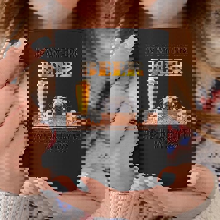 ただビール飲みたい&吊るすw マイパグ コーヒーマグ 面白い贈り物