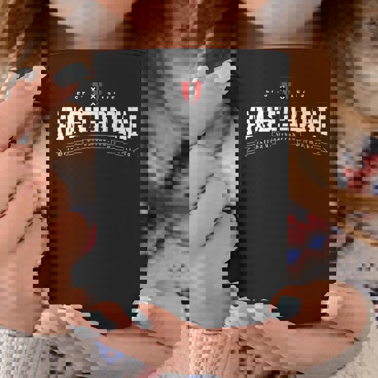 アムステルダム オランダ オランダ 国旗 紋章 ヴィンテージ コーヒーマグ 面白い贈り物