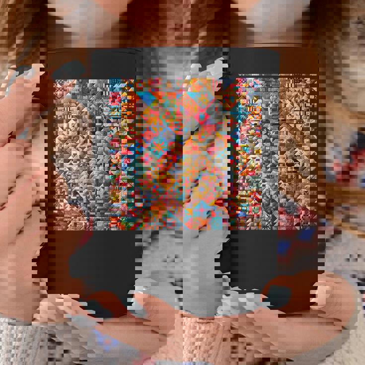 アメリカンキルト カラフル パッチワーク キルティング キルター ソーイング コーヒーマグ 面白い贈り物