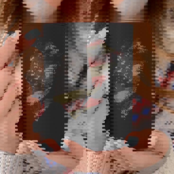 アメリカ国旗 ドナルド・トランプ 大統領のシルエット コーヒーマグ 面白い贈り物