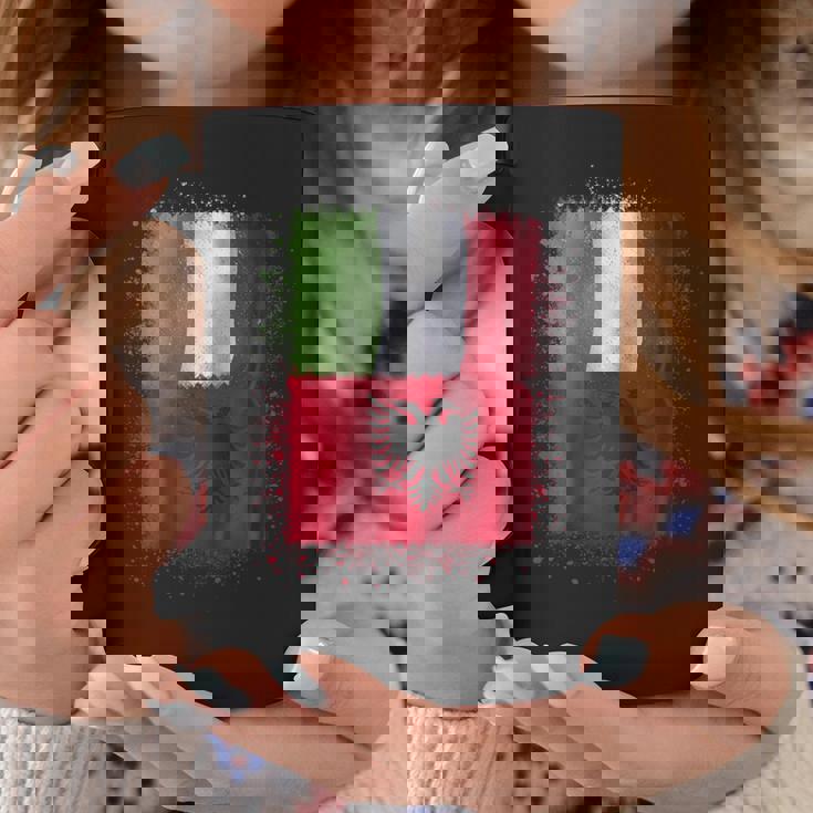 アルバニアのイタリアの愛-アルバニアとイタリア 長袖tシャツ コーヒーマグ 面白い贈り物