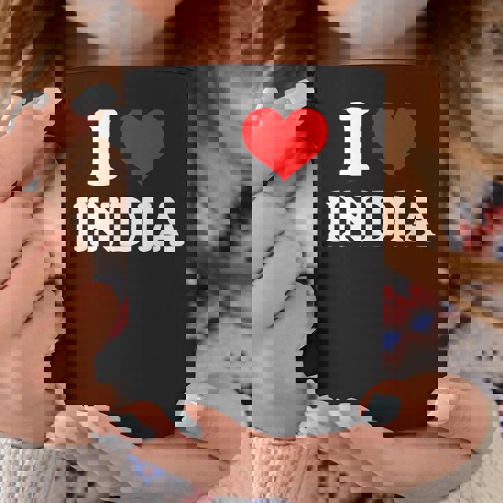 インド I Heart India I Love India コーヒーマグ 面白い贈り物