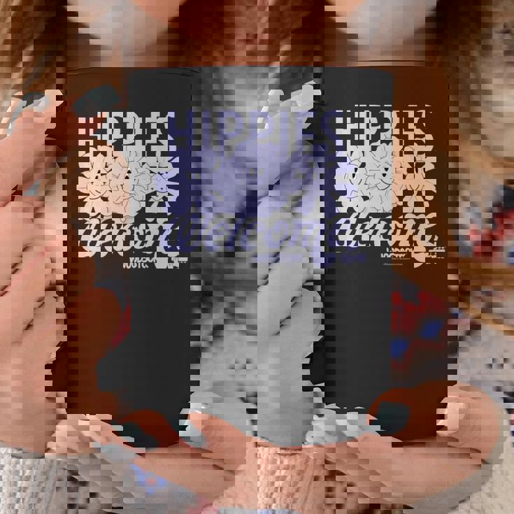 ウッドストック・ヒッピーズ・ウェルカム・スマイリング・フラワーズ 長袖tシャツ コーヒーマグ 面白い贈り物