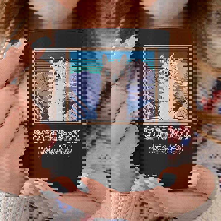 エクアドル山脈コトパクシ国立公園のかわいいラマ コーヒーマグ 面白い贈り物