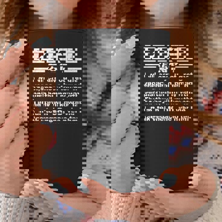 エゼキエル書第25章17節 長袖tシャツ コーヒーマグ 面白い贈り物