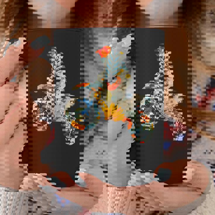 エレガントなシルエット フラワーアートピース フローラル モトクロス コーヒーマグ 面白い贈り物