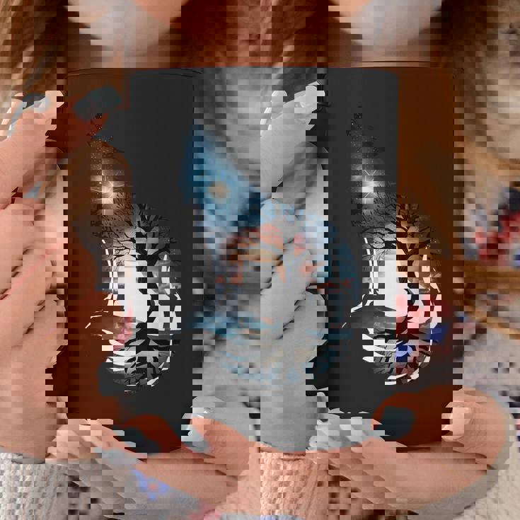 オオカミ 動物 顔 アート グラフィック 野生動物 カラフル 狼の恋人 コーヒーマグ 面白い贈り物