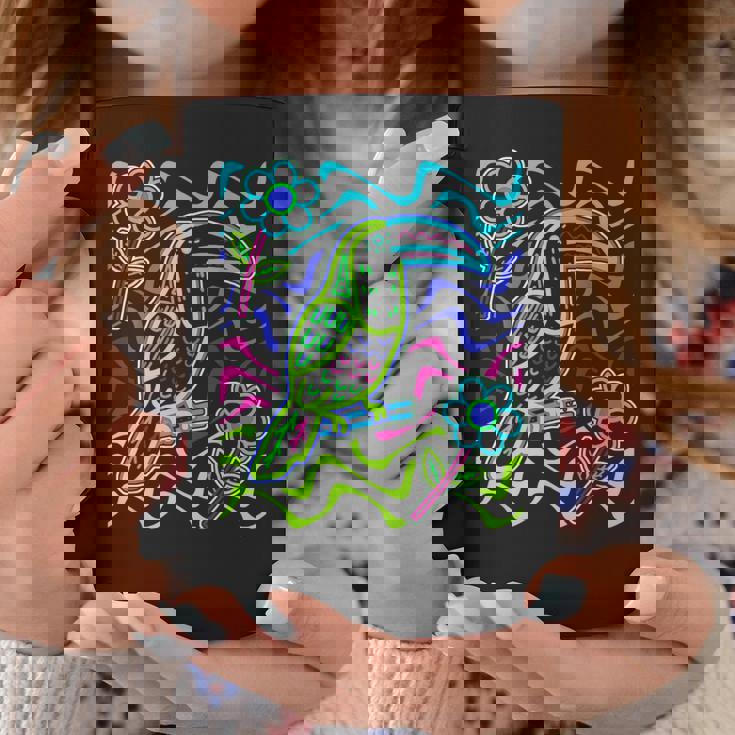 オオハシの鳥 アラカリ オオハシ オオハシ モラ アート パナマ・クナ族作 コーヒーマグ 面白い贈り物