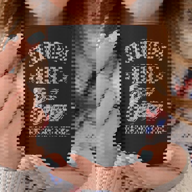 カントリーミュージックとビール That's Why I'm Here コーヒーマグ 面白い贈り物