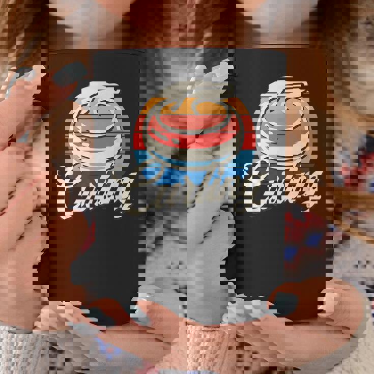 カーリング レトロ ヴィンテージ カーリングストーン コーヒーマグ 面白い贈り物