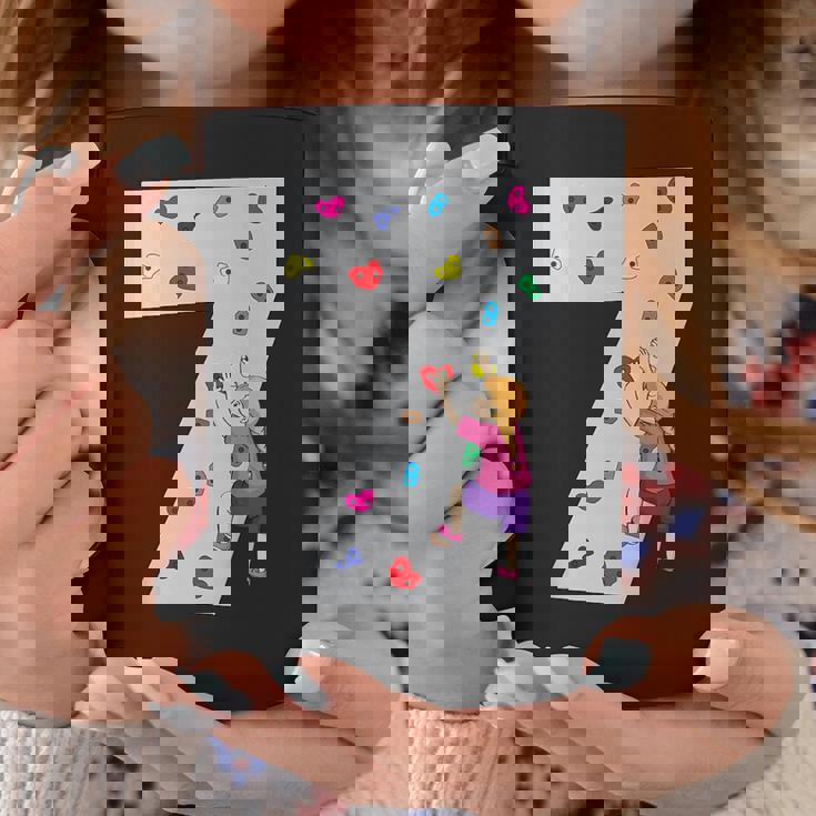 キッズ 7歳の誕生日パーティーケーキクライマークライムボルダリング コーヒーマグ 面白い贈り物