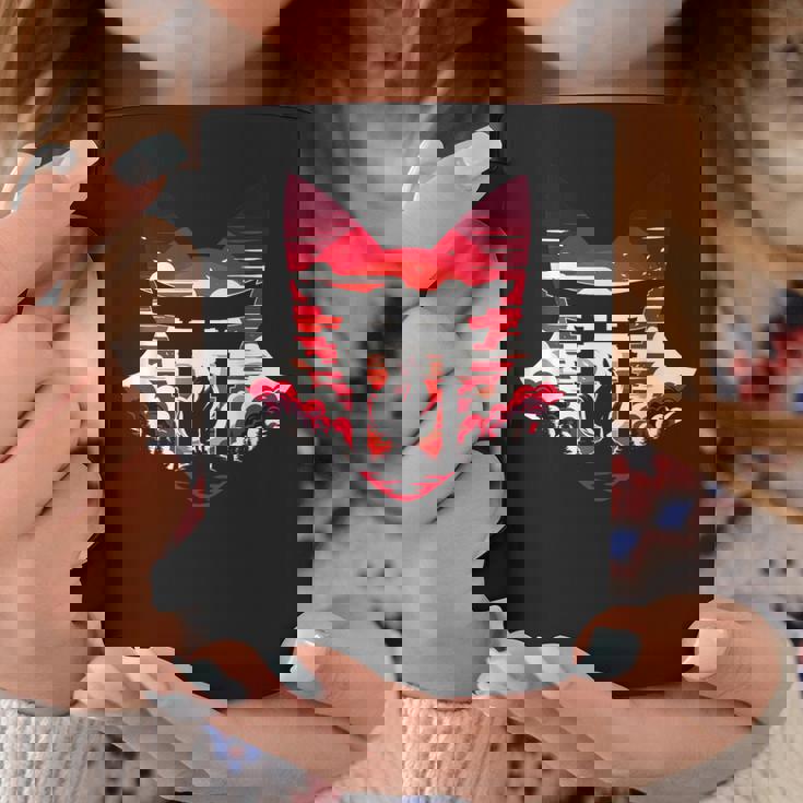 キツネ キツネ 九尾狐シルエット アニメ好き コーヒーマグ 面白い贈り物