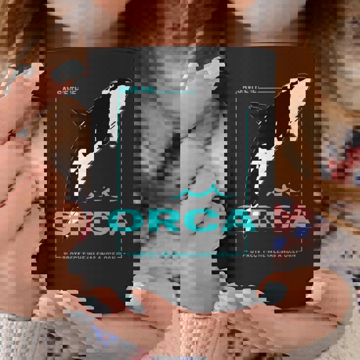 クジラと海を守るシャチ レトロなシャチのデザイン コーヒーマグ 面白い贈り物