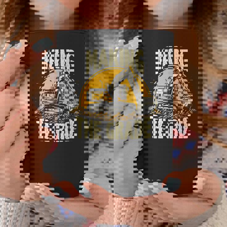 グレードトラックホー掘削機グレーディング請負業者を作る コーヒーマグ 面白い贈り物