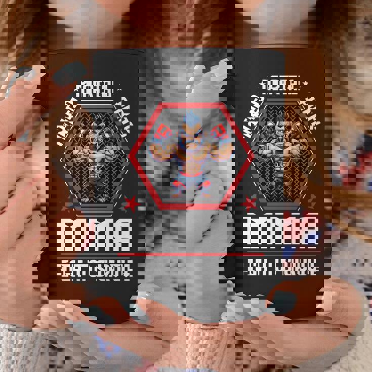 ケージファイティングで生き残るための総合格闘技mmaファイト 長袖tシャツ コーヒーマグ 面白い贈り物