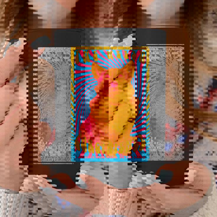 コーギードッグファニーサイケデリック1960年代ウェルシュコーギーペンブローク コーヒーマグ 面白い贈り物