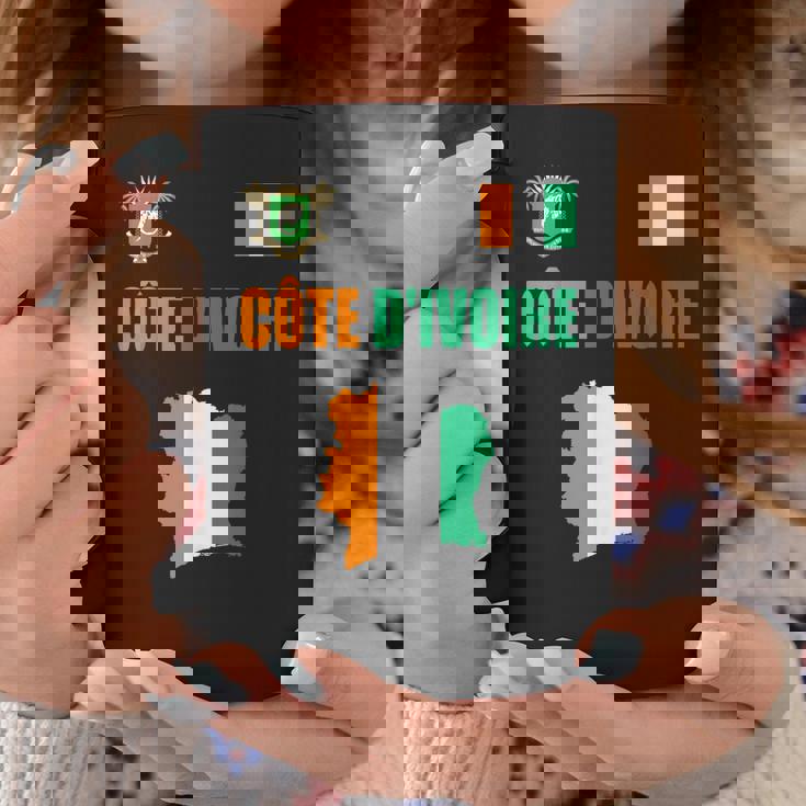 コートジボワール国旗 コートジボワール地図 コーヒーマグ 面白い贈り物