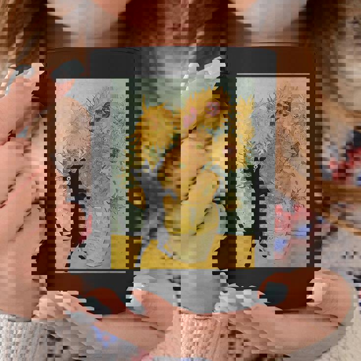 ゴッホ ひまわり 面白い 猫 アート 絵画 コーヒーマグ 面白い贈り物