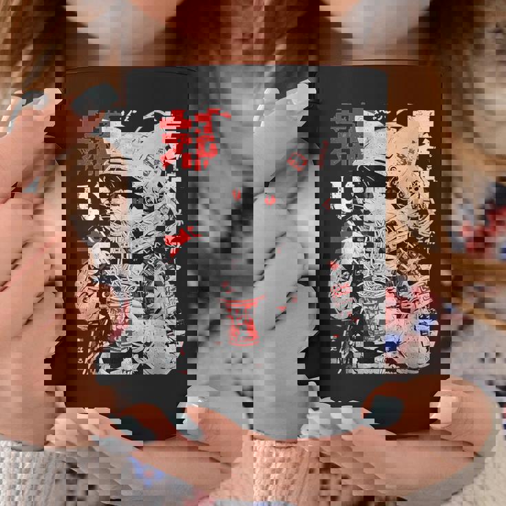 サイバーパンク 宇宙 猫ラーメン 日本のストリートウェア コーヒーマグ 面白い贈り物