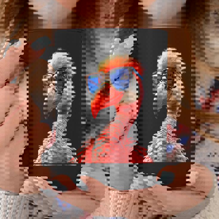 サングラスをかけたフラミンゴ フラミンゴが大好き かわいいフラミンゴ コーヒーマグ 面白い贈り物