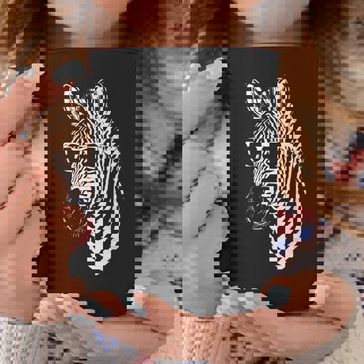 サングラス付きゼブラ おもしろゼブラ コーヒーマグ 面白い贈り物