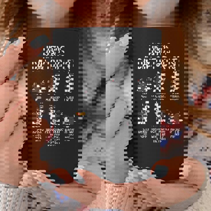 シベリアン・ハスキー毎日のやることリスト犬 コーヒーマグ 面白い贈り物