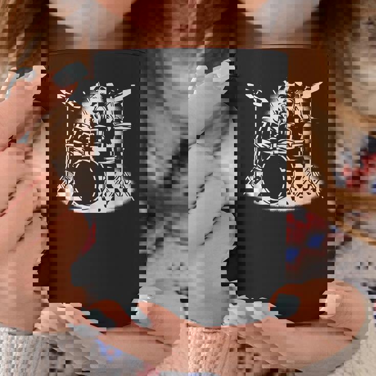 シュナウザー ドラムを弾く ドラマー 犬好き コーヒーマグ 面白い贈り物