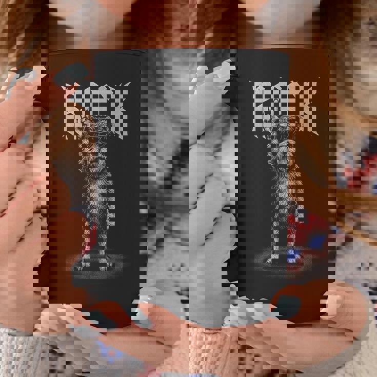 シュナウザー ロックミュージック レトロ ヴィンテージ 犬好き コーヒーマグ 面白い贈り物