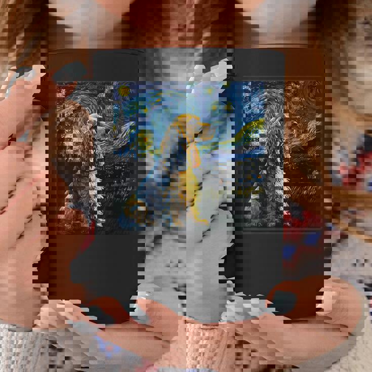 シュルレアリスム 星月夜 イングリッシュコッカースパニエル犬 コーヒーマグ 面白い贈り物