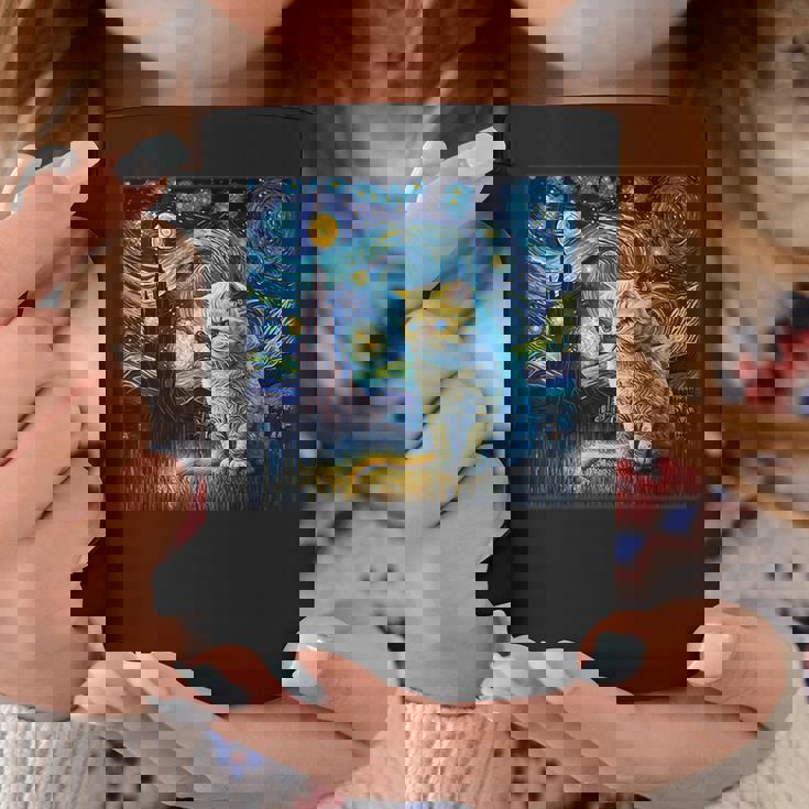 シュールレアリスム 星月夜 エキゾチック ショートヘア 猫 コーヒーマグ 面白い贈り物