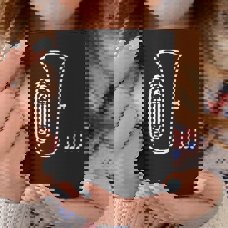 チューバ 楽器 吹奏楽 オーケストラ シンプル 音楽 コーヒーマグ 面白い贈り物