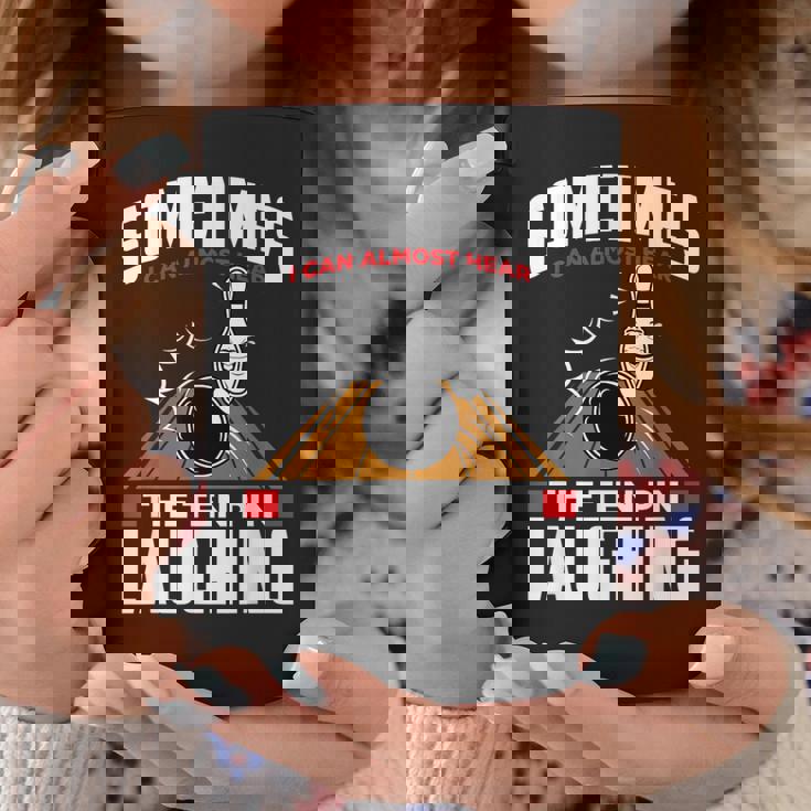 テンピンの笑い声を聞いてください-面白いボウラーとボウリング コーヒーマグ 面白い贈り物