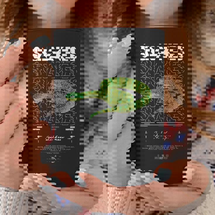 テンプルピットバイパースネークストリートウェア爬虫類キーパー 長袖tシャツ コーヒーマグ 面白い贈り物