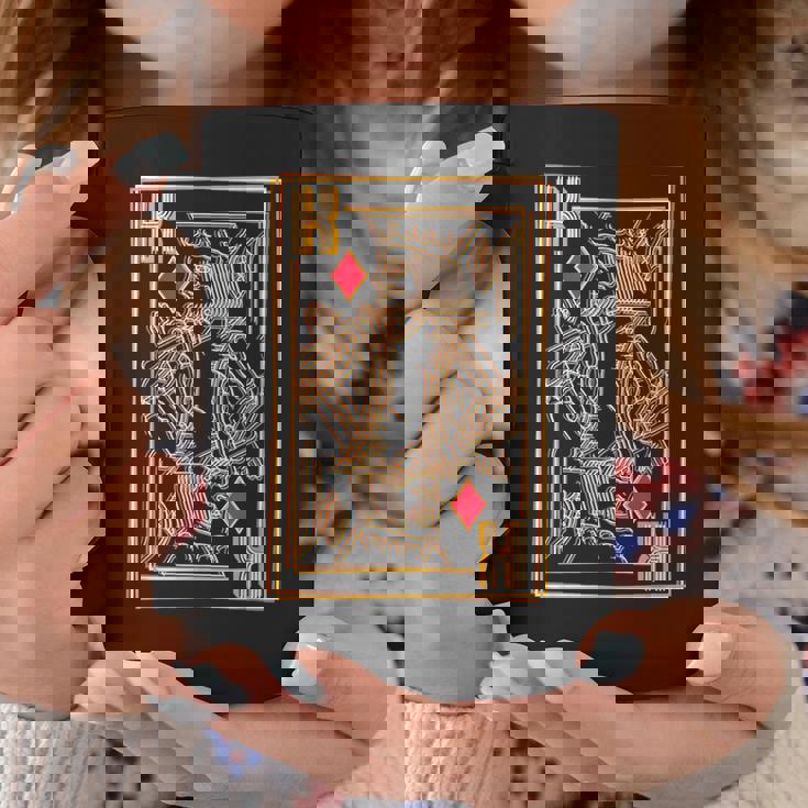 トランプ レトロ ダイヤモンド キング コーヒーマグ 面白い贈り物