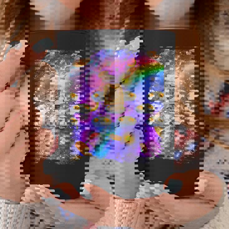 トーストスペース 猫 パンローフキャット レインボーギャラクシー コーヒーマグ 面白い贈り物