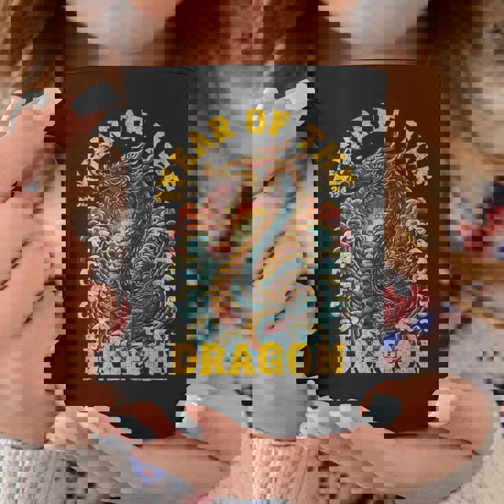 ドラゴンの年2024明けましておめでとうございます漢字 コーヒーマグ 面白い贈り物