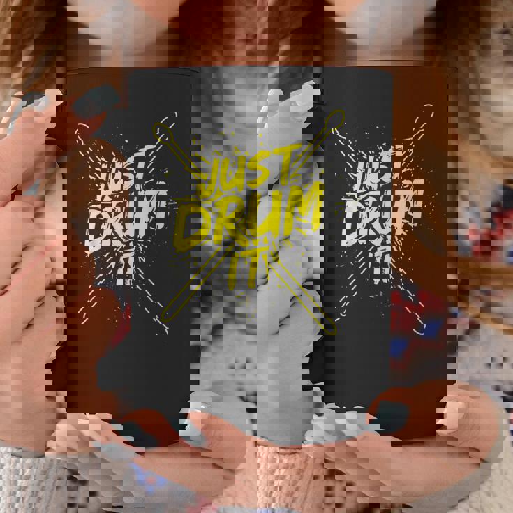 ドラムドラマーのドラマーミュージシャン衣装ドラマー コーヒーマグ 面白い贈り物