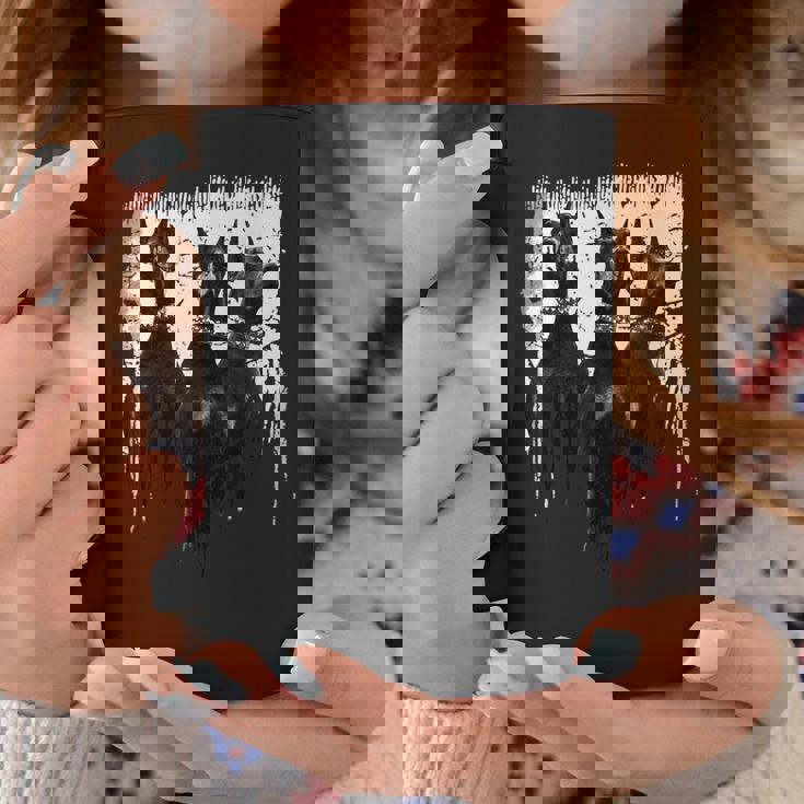 ドーベルマン・ピンシャー 黒と白の犬の恋人 コーヒーマグ 面白い贈り物