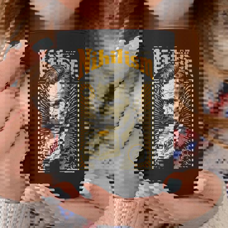 ニヒリズム 男性用 面白い ニーチェ哲学 ビンテージ広告 コーヒーマグ 面白い贈り物