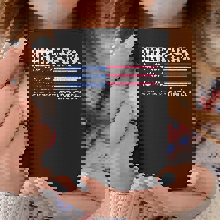 ネブラスカの座標 米国旗 コーヒーマグ 面白い贈り物