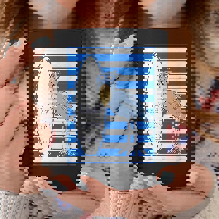 ハシビロコウさん 『サーフサイド・ボーダー』【どうぶつフレンズ】 サーファー／サーフボード 夏・面白 コーヒーマグ 面白い贈り物