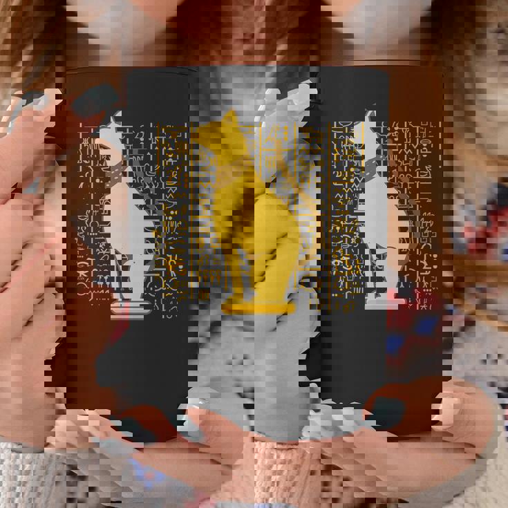 バステット 古代エジプト 猫 神 ヒエログリフ グラフィックアート 恋人 コーヒーマグ 面白い贈り物