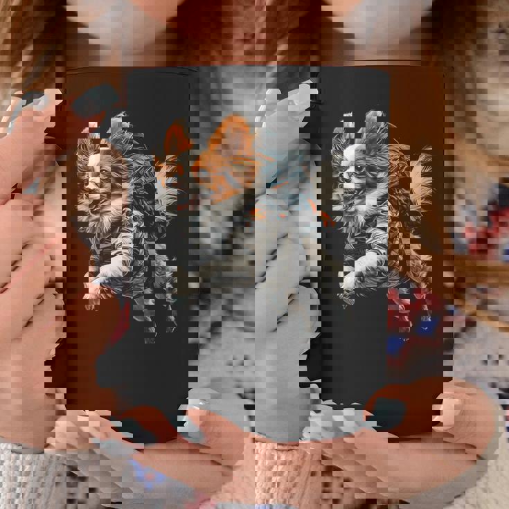 パピヨン 犬 モチーフ ペット イラスト パピヨン コーヒーマグ 面白い贈り物