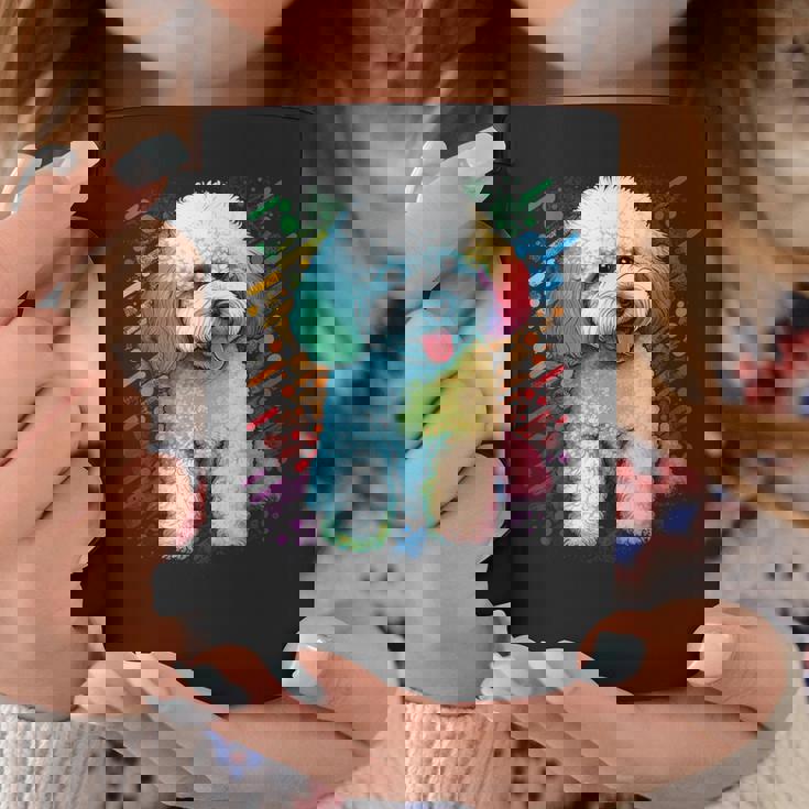 ビション・フリーゼ好きのかわいいビション・フリーゼの犬 コーヒーマグ 面白い贈り物