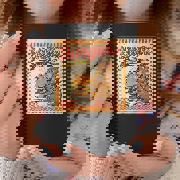 ビンテージ Burgers Biggest In Town ベア ハンバーガー ショップ コーヒーマグ 面白い贈り物