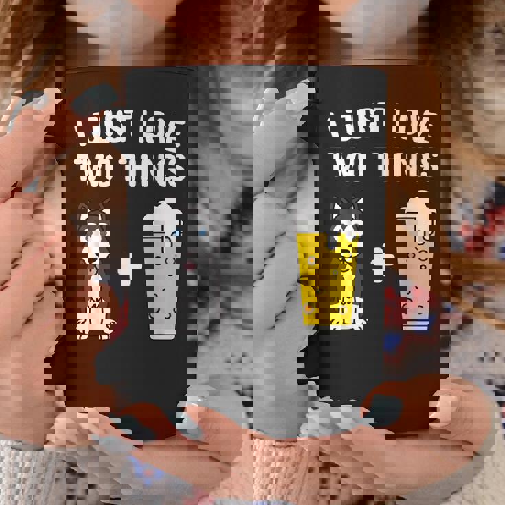 ビールシベリアン・ハスキー犬 コーヒーマグ 面白い贈り物