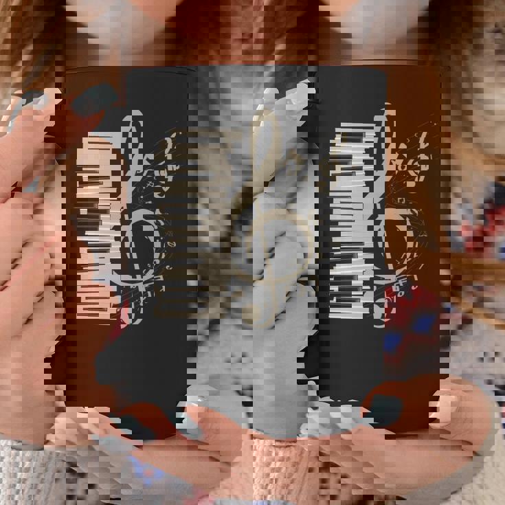 ピアノ音部記号 音楽ギフト ト音記号 ピアノ 長袖tシャツ コーヒーマグ 面白い贈り物