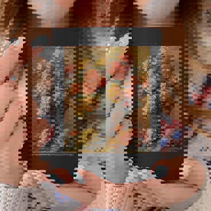 ピエール・オーギュスト・ルノワール作「花瓶の中のバラ」 ガーデンフラワー コーヒーマグ 面白い贈り物